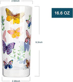 Drinking Glasses Set Of 6,Highball Glasses 16OZ,Clear Water Glasses with Heavy Weighted Base,Made From Premium Borosilicate Glass,Glass Cups for all beverage,Ice Tea&Coffee…