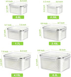 6 Pack Fruit Storage Containers for Fridge, Produce Saver Vegetable Container with Drain Colanders - Refrigerator Organizer for Lettuce Keepers Berry Container