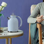 ASCOT Electric Kettle, Stainless Steel Kettle Water Boiler, Fast Boiling Kettle, 1.5L, 1500W, BPA-Free, Cordless, Automatic Shutoff, Boil-Dry Protection(Blue)