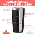 12 pack 20 oz Stainless Steel Insulated Tumbler with Straw and Lid, Double Wall Travel Coffee Mug Vacuum Insulated Bulk Tumbler, Suitable for Vehicle Cup Holders （White）