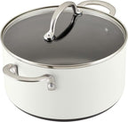 Anolon Achieve Hard Anodized Nonstick Cookware Pots and Pans Set, 9 Piece - Cream