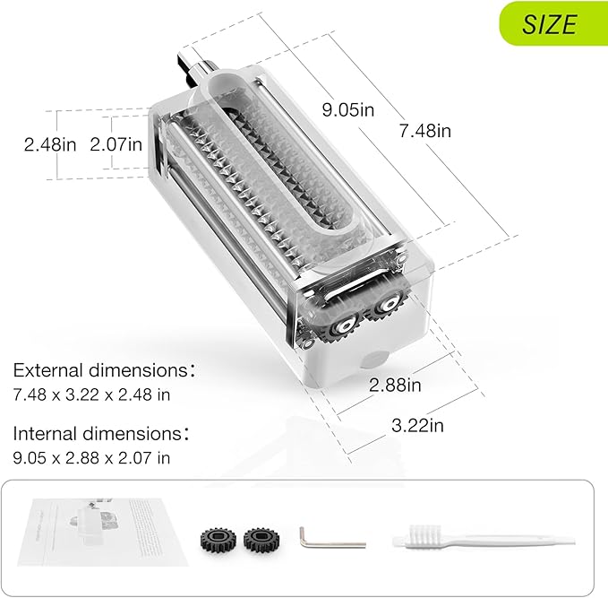 Meat Tenderizer for All KitchenAid and Cuisinart Household Stand Mixers, Mixers Accesssories for Kitchen Aid Attachment, Tenderize Meat More Smoothly and Effortless, Dishwasher Safe, White