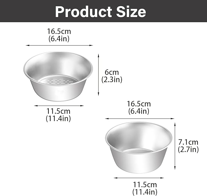 2 Set Berry Baskets,316 Stainless Steel Strainer Set,Fruit Washing Bowl with Strainer,Small Metal Colander for Berries, Strawberry, Grape, Cherry, Dishwasher Safe