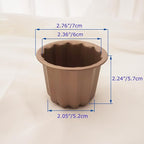 Set of 4 Nonstick Canele Molds, Mini Lace Canele Mold, Individual Washable Carbon Steel Canelle Pastry Molds, Popover Muffin Cupcake Pans for Oven Baking - 2.8 Inch, Gold