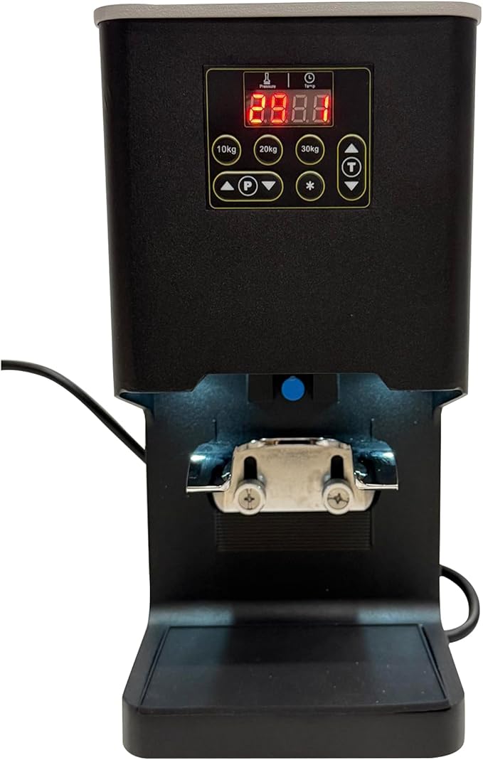 Electronic Automatic Coffee Tamper Machine - Precision Press for Perfect Espresso for Home & Commercial. Adjustable Pressure, Multi-Tamp, Hands Free Operation, Height Adjustable for Wide Range (Black)