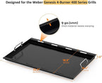 Stanbroil 6789 Full Size Griddle Insert for Weber Genesis 4-Burner 400 Series Gas Grill, Nonstick Coating Flat Top Griddle for Weber Genesis I&II 410 415 425s 435 440, Black