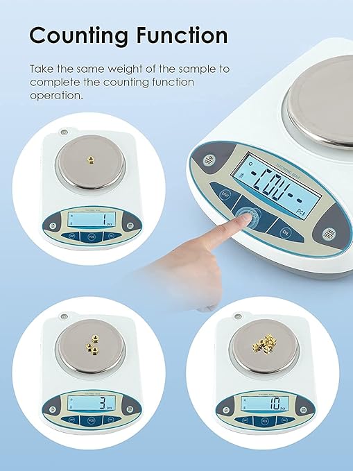 CGOLDENWALL Precision Lab Scale 1000g X 0.01g Digital Analytical Balance Laboratory Balance Jewelry Scale Scientific Scale 0.01g Accuracy 110V (1000g, 0.01g)