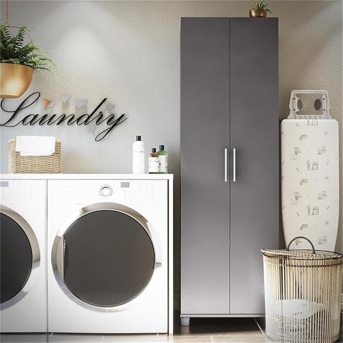 SystemBuild Camberly 24" Utility Storage Cabinet in Graphite Gray