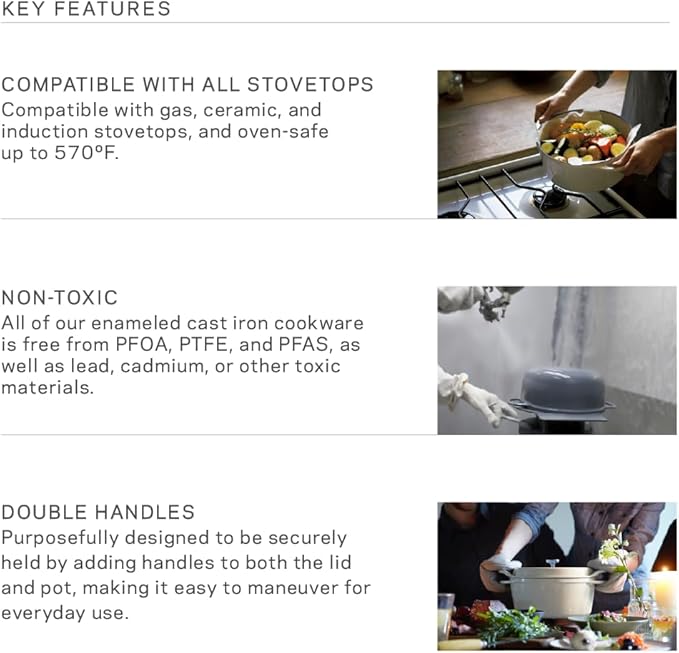 Vermicular Oven Pot | Non-Toxic Enameled Cast Iron Pot | 14cm (0.9 Qt) | Oven-safe | Induction-compatible | Dutch Oven | Made in Japan | Serves 1 | Natural Beige