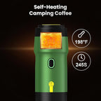 Portable Electric Espresso Machine,Travel Coffee Maker for Camping, Car Coffee Maker Self-Heating with USB-DC,3-in-1 Extraction of 8g Coffee Powder,NS and Small Capsules for RV,Hiking,Office G