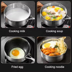 Nonstick 1.5 Quart Stainless Steel Saucepan with Lid,Non-stick Sauce Pot Compatible with All Cooktops,Multipurpose Sauce Pan Perfect For Boiling Gravies,Pasta, Noodles (1.5Qt)