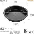 CHEFMADE Round Cake Pan, Nonstick 8 Inch Cake Pan for Baking, Set of 2