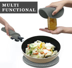 Silicone Trivet Mats, 2 Sizes 7 & 9 Inch Heat Resistant Silicone Hot Pads Pot Holders for Kitchen - Trivets for Hot Dishes, Multipurpose Non-Slip Heat Resistant Mat, Spoon Holder, Drying Mat(Gray)