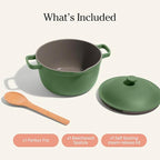 Our Place Perfect Pot - 5.5 Qt. Nonstick Ceramic Sauce Pan with Lid | Versatile Cookware for Stovetop and Oven | Steam, Bake, Braise, Roast | PTFE and PFOA-Free | Toxin-Free, Easy to Clean | Sage