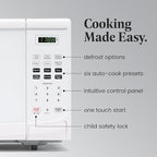 Farberware FM09WHA Microwave Oven, 0.9 Cu. Ft, White