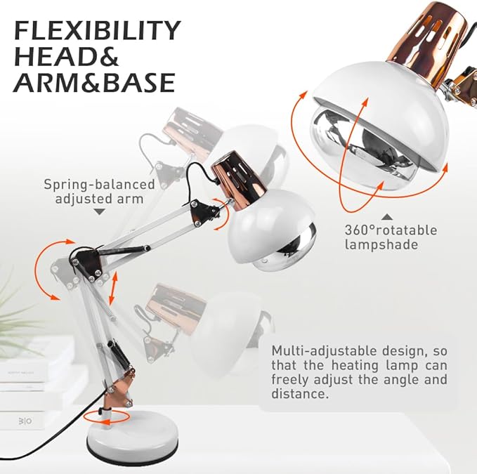 DUEBEL Heat Lamp for Food, Pretzel Warmer, Portable Catering Food Warmer for Buffet, Catering, Restaurant, Parties, Holidays and Entertaining, Concession Stand Supplies (White)