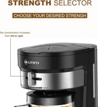 LITIFO Iced Tea Maker and Iced Coffee Maker Brewing System with 2.5-quart Pitcher, sliding strength selector for Taste Customization, Stainless Steel (Black 2.0)