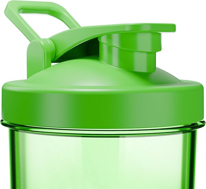 Electric Shaker Bottle USB C Rechargeable Protein Shaker Bottle Shaker cups for Protein Shakes Mixer with 24oz BPA Free Tritan Meal Replacement Shakes Made with Tritan Portable Blender Cup (Green)