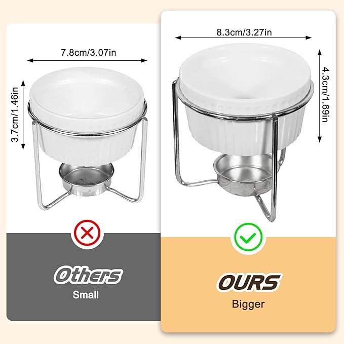 Ceramic Butter Warmers for seafood, Butter Melter Set of 2