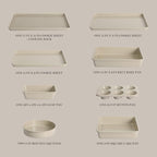 Martha Stewart Gallen 10 Piece Baking Pans Ceramic PFA Free Non Toxic Non Stick Bakeware Set - Taupe