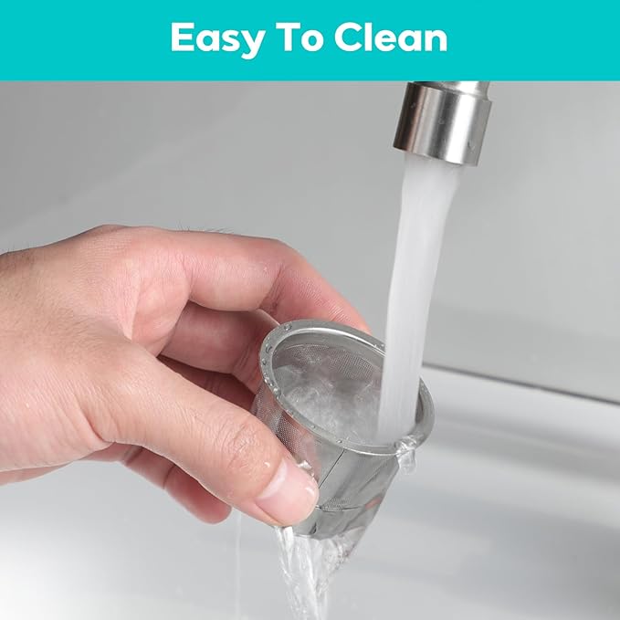 CASABREWS CASKF02 Reusable K Cup Filters, 2 Pack Stainless Steel Refillable Coffee Pods for Keurig 1.0 Brewers, Universal Fit, Eco-Friendly & BPA-Free