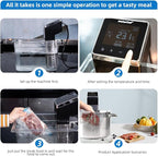 Anchorchef Sous Vide 1400W Precision Cooker, Professional Sous Vide Cooker with Stainless Immersion Circulators, with large Touchscreen Accurate Temperature Timer, Fast-Heating, Powerful Pump Design