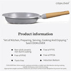 COOKLOVER Nonstick Frying Pan 100% PFOA Free Cookware Induction Skillet Stir Fry Pan (Gray, 7.9 inch)