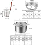 Pasta Cooker Insert Set Stainless Steel Pasta Pot With Strainer Basket Multipots Cooking Tool For Noodles Dumplings Pasta For Home Kitchen Restaurant,4 Holes