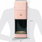 Beautiful Perfect Grind Programmable Single Serve Coffee Maker with Touch Display and Integrated Burr Grinder, Auto Coffee Strength Selection, 64oz Water Reservoir (Rose)