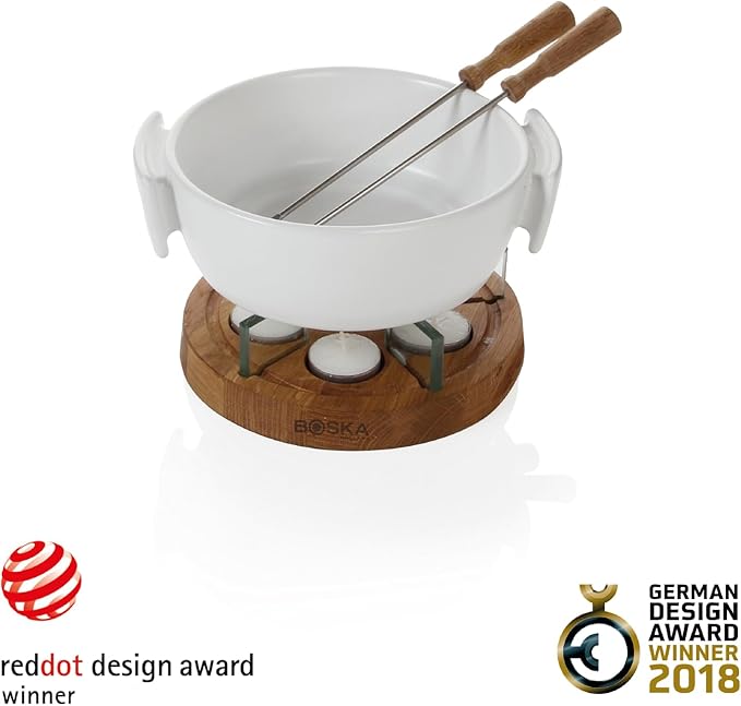 Boska Twinkle Cheese Fondue Pot - Great for Meat, Chocolate, and Cheese Snack - Serve 4 Persons Wedding Registry Items Kitchen Gifts for Family Housewarming - Use with Fondue Sticks