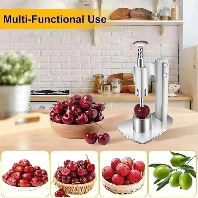 Cherry Pitter Remover Tool Stainless Steel Manual Jujube Pitter, Portable Cherry Core Remover Push Out Pit Remover Tools, More Labor Saving