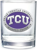 Heritage Pewter TCU Double Old Fashion | Double Rocks Glass 14 OZ for Liquor | Expertly Crafted Pewter Glass