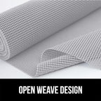 GORILLA GRIP powerGRIP Drawer Shelf and Cabinet Liner, Thick Strong Hold, Non-Adhesive Liners Protect Kitchen Cabinets and Cupboard, Bathroom Drawers, Easy Install, Breathable Mat, 12" x20' Light Gray
