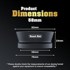 58mm Magnetic Dosing Funnel for Portafilter Espresso Machine ~ High Strength 12 Magnet Design ~ Fits Most Express Coffee Machines ~ Home Barista Espresso Portafilter Adapter ~ UK Brand