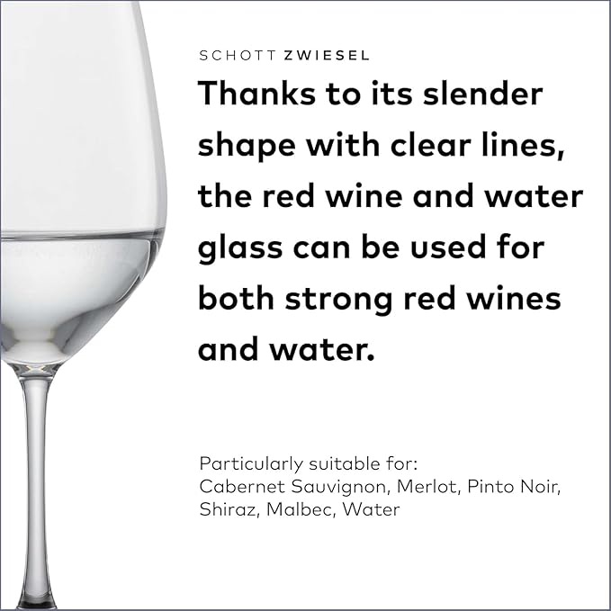 SCHOTT ZWIESEL Forté All Purpose Glass 15 Ounce (Set of 6), Drinking Glasses for Water, Beverages and Mixed Drinks, Dishwasher-Safe Tritan Crystal Glasses, Made in Germany