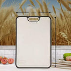 Aptus Cutting Board Double Sided, Large Size 16”×11”, 304 Stainless Steel Chopping Board for Kitchen, Food Grade Wheat Straw PP, Easy to Clean, Light weight