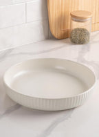 famiware Starlight Large pasta bowls set of 4, Serving Bowls for Pasta, Salad, Dinner, Oatmeal. Microwave Safe-36 oz, 8.46inch, Matte white