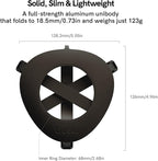 OutIn Ultra-Portable Foldable Coffee Stand with Carabiner, Stable Portable Espresso Machine Holder, Aluminum Unibody Design, Clip-On Carabiner for Easy Carrying, Fit Mino, Nano