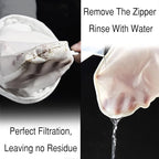 Nut Milk Bag Strainer with Stand, Strainers Fine Mesh Bags, Jelly strainer, Reusable Cheese Cloth Bag for Straining for Filter Juices, NutMilk, Cheese, Honey, Butter, L