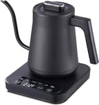 CTT Gooseneck Electric Kettle with Temperature Control, 1L Pour Over Kettle for Coffee/Tea, Hot Water Boiler Kettle Electric, Keep Warm 12 Hours, 316 Stainless Steel Inner, 1000W, Black