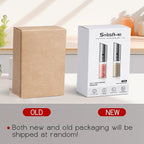 Gravity Electric Salt and Pepper Grinder Set, USB Rechargeable Stainless Steel Mills with Large Capacity Tall Glass, LED Light, Adjustable Coarseness, Ideal for Kitchen and Dining(2PCS)