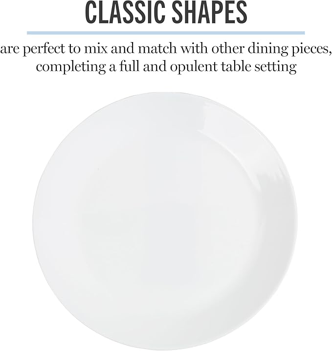 Martha Stewart Opalton 6 Piece 10 Inch Chip and Break Resistant Dinner Plates