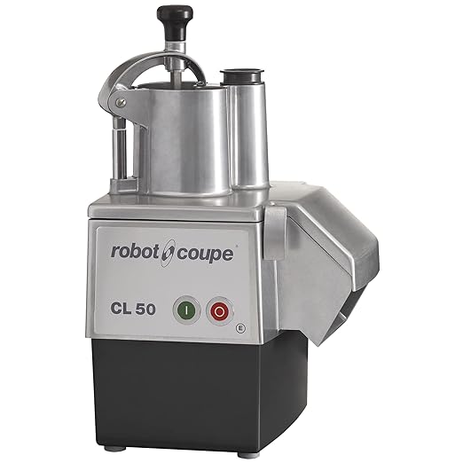 Robot Coupe CL50 NODISC Single-Speed Cutter Mixer Continuous Feed Commercial Food Processor with Side Discharge, 120v (Discs NOT Included)