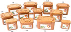 E-Jen Premium Kimchi, Sauerkraut Container Probiotic Fermentation with Inner Vacuum Lid (Earthenware Brown, 4.4 gal/ 17L)