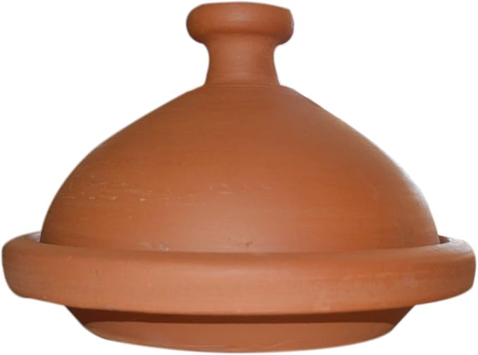 Treasures Of Morocco Large Brown Conical Moroccan Cooking Tagine, 12 Inches, Authentic, Clay Material, Oven Safe, Dishwasher Safe