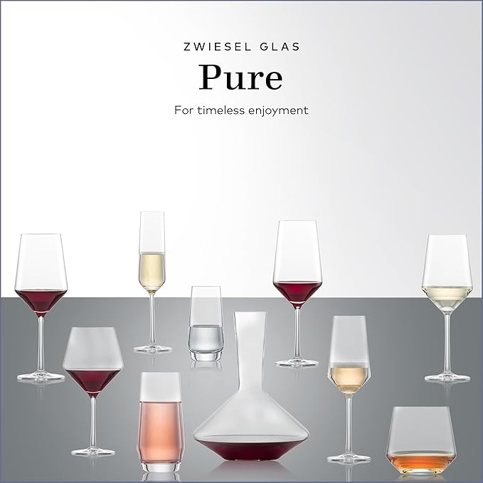 ZWIESEL GLAS Pure Cabernet Red Wine Glass (Set of 4), Graceful Wine Glasses for Red Wine, Dishwasher-Safe Tritan Crystal Glasses, Made in Germany (19 Ounce)