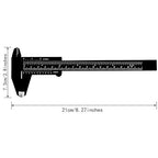 Honoson 10 Pcs Plastic Vernier Caliper 0-6 Inch/0-150 mm for School Student Black Mini Double Scale Sliding Gauge Measuring Tool Vernier Caliper Eyebrow Mapping Ruler Tool for Office Tattoo Artists
