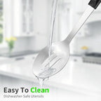 4-Piece Nylon Cooking Utensil Set - Heat-Resistant, Dishwasher Safe Kitchen Tools with Stainless Steel & PP Hybrid Handle for Nonstick Cookware (Ladle, Spatula, Slotted Spoon, Whisk)