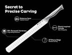 BRODARK Brisket Slicing Knife - 12" Carving Knife for Meat - High Carbon Stainless Steel, One Piece Design, BBQ & Grilling Gift for Men - NSF Certified, Shark Series