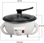 DIYAREA Coffee Roaster Machine for Home Use, 800g Capacity Electric Coffee Bean Roaster Machine with Timer 0-240℃ Non-Stick for Cafe Shop, Nut, Peanut, Black Bean, Soybeans 110V 1200W